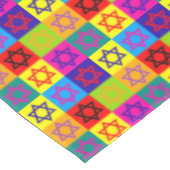 Judaïque - Nappe - Etoiles juives colorées (Angle)