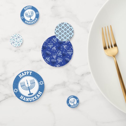 Judaïque - Vaisselle Chanukah - Confetti - Buffet (Groupe)