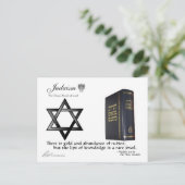 Judaïsme - briefkaart van passagiers (Staand voorkant)