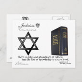 Judaïsme - Carte postale Passage (Devant / Derrière)