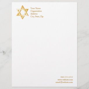 Judaïssymbool Briefhoofd Ontwerp