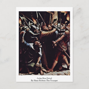 Judas Kiss Detail van Hans Holbein de jongere Briefkaart