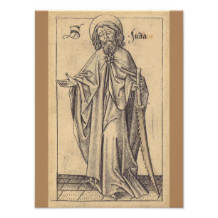 Judas Thaddaeus de apostel en broer van Jezus Foto Afdruk