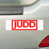 Judd Stamp Bumpersticker (Op auto)