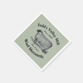 Judd's Valley Wool Mercantile Sheep Afbeelding Servet (Hoek)