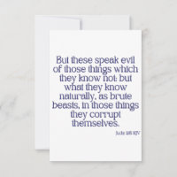 Jude 1:10 KJV Bijbel Vast Wenskaart