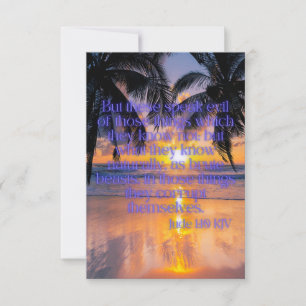 Jude 1:10 KJV Bijbel verse Pic Flat Wenskaart Kaart