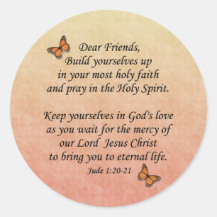 Jude 1:20-21 ~ Heilig Geloof Ronde Sticker