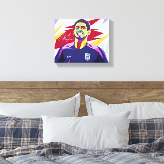 Jude Bellingham Wpap Pop Art Canvas Afdruk (Insitu (Slaapkamer))