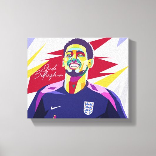 Jude Bellingham Wpap Pop Art Canvas Afdruk (Voorkant)