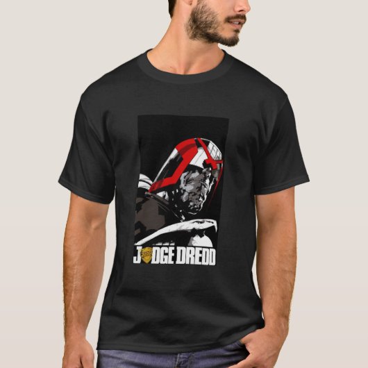 Judge Dredd - Back in Black w Logo Classic T-Shirt (Devant)
