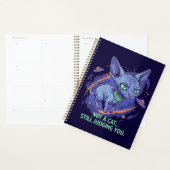 Judging Alien Sphynx Cat Sci-Fi Humor Art (Devant avec enveloppe)