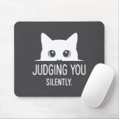 Judging You Silently - Funny Cat  Muismat (Met muis)