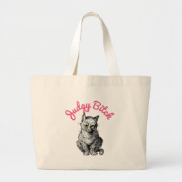 Judgy Kitten Grote Tote Bag