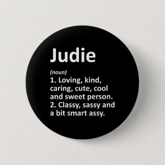 Judie Definitie Persoonlijke Naam Grappige Verjaar Ronde Button 5,7 Cm