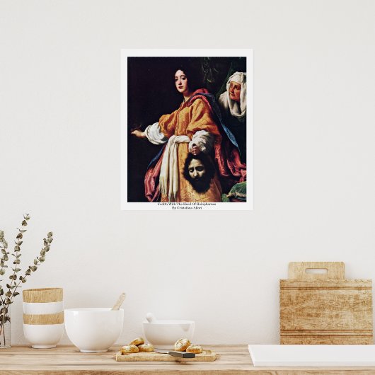 Judith met het hoofd van Holophernes Poster (Keuken)