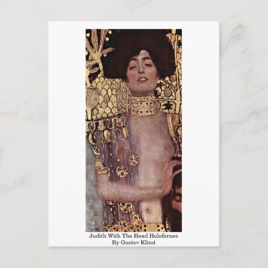Judith met hoofdholofernes door Gustav Klimt Briefkaart (Voorkant)