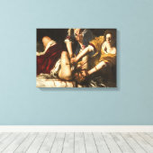 Judith Slay Holofernes - Artemisia Gentileschi Canvas Afdruk (Insitu (Houten vloer))