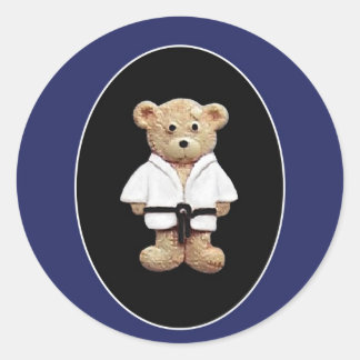 Judo Black Belt Ronde Sticker
