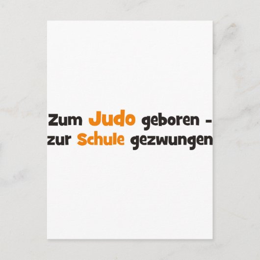 Judo Briefkaart (Voorkant)