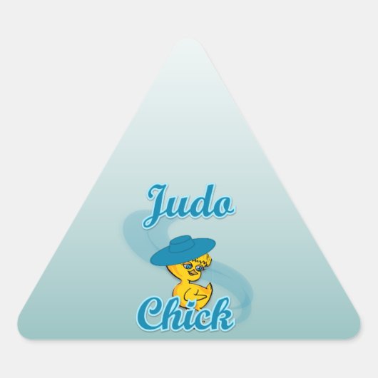 Judo Chick #3 Driehoek Sticker (Voorkant)