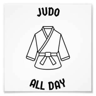 Judo de hele dag foto afdruk