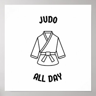Judo de hele dag poster
