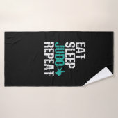 Judo Eat Sleep Judo Repeat Badhanddoek (Badhanddoek)