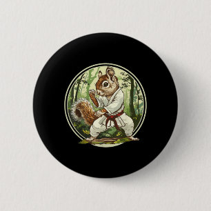 Judo Eekhoorn Bos Martial Arts Kickboksen Ronde Button 5,7 Cm