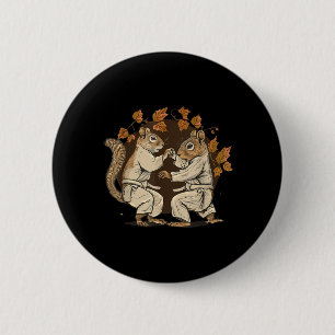 Judo Eekhoorn Natuur MMA Vechtkunst Kickboksen Ronde Button 5,7 Cm