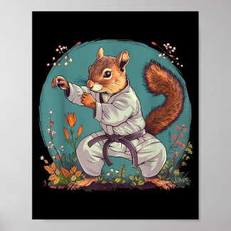 Judo Eekhoorn Natuur Taekwondo Karate MMA Eekhoorn Poster