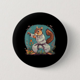 Judo Eekhoorn Natuur Taekwondo Karate MMA Eekhoorn Ronde Button 5,7 Cm