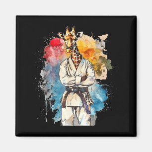 Judo Giraffe Natuur Kickboksen Taekwondo Martial Magneet
