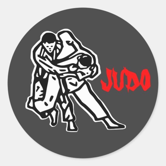 Judo Harai goshi-sticker Ronde Sticker (Voorkant)