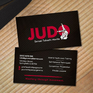 Judo-instructeur - Kanji en Judoka Visitekaartje