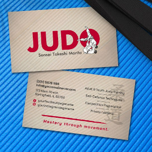 Judo-instructeur - Kanji en Judoka Visitekaartje