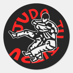 Judo ji jitsu-sticker ronde sticker
