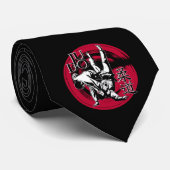 Judo Kanji and Rising Sun Throw  Stropdas (Opgerold)