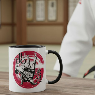 Judo Kanji en Rijzende Zon Worp - Vechtkunsten Mok