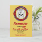 Judo Karate Arts Martiaux Anniversaire Invitation (Debout devant)