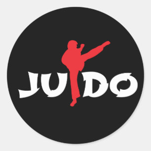 Judo Kicks Martial Arts Kung Fu Japan - cadeau ide Ronde Sticker