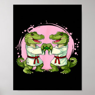 Judo Krokodil Natuur Kickboksen Taekwondo Martial Poster