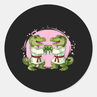 Judo Krokodil Natuur Kickboksen Taekwondo Martial Ronde Sticker