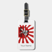 Judo Martial Arts Japans Retro Design Bagagelabel (Voorkant verticaal)