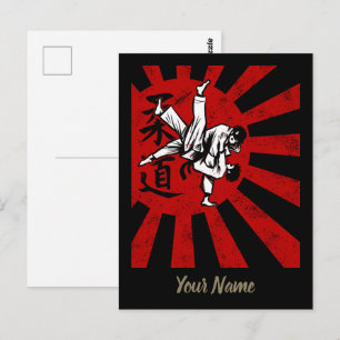 Judo Martial Arts Japans  Retro Design Briefkaart