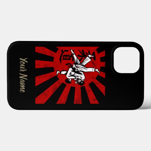 Judo Martial Arts Japans  Retro Design Case-Mate iPhone Case (Achterkant (horizontaal))