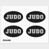Judo Ovale Sticker (Vel)