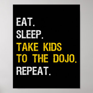 Judo Pap neemt Kinder mee naar Dojo Funny Karate M Poster