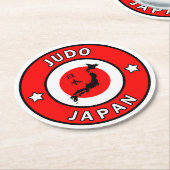 Judo Ronde Kartonnen Onderzetter (Gebogen)