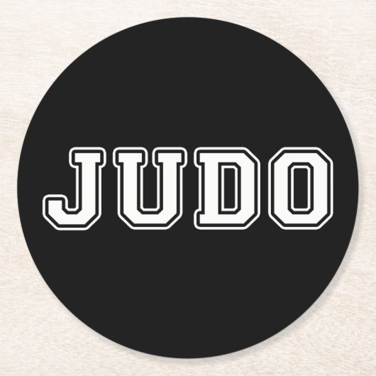 Judo Ronde Kartonnen Onderzetter (Voorkant)